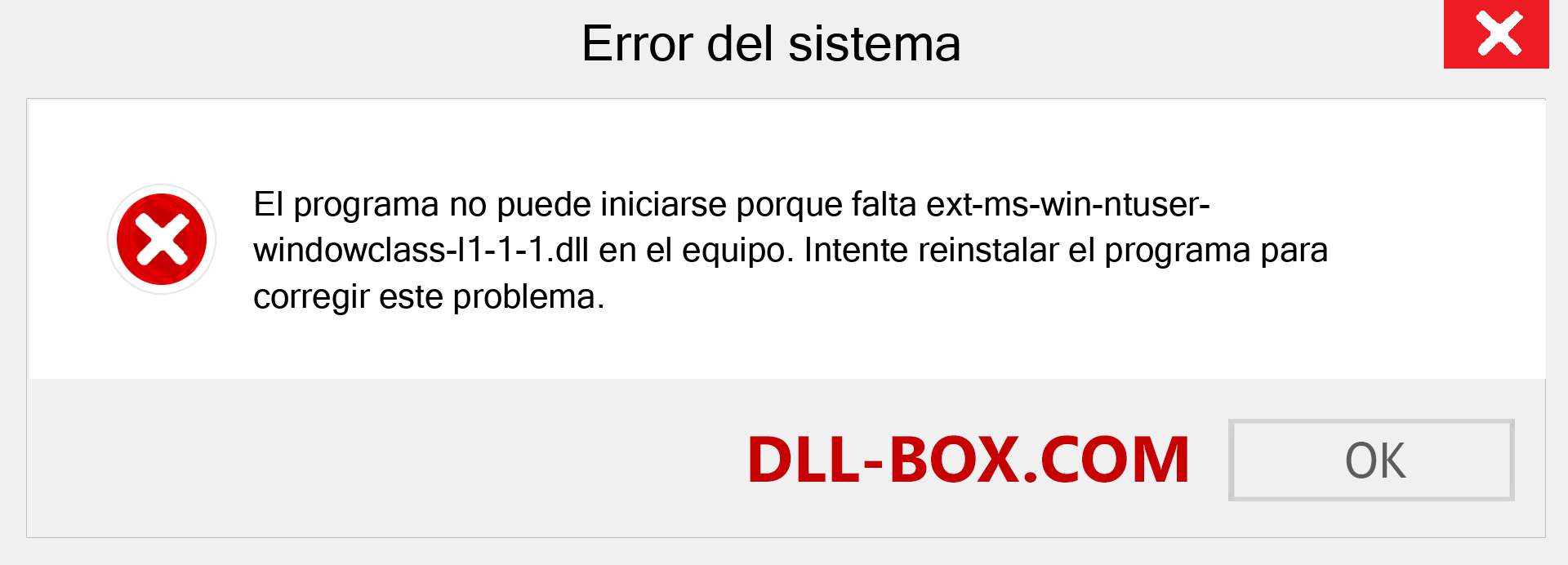 ¿Falta el archivo ext-ms-win-ntuser-windowclass-l1-1-1.dll ?. Descargar para Windows 7, 8, 10 - Corregir ext-ms-win-ntuser-windowclass-l1-1-1 dll Missing Error en Windows, fotos, imágenes